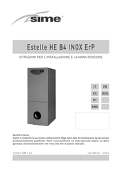 Sime ESTELLE B4 INOX ErP Mode D'emploi