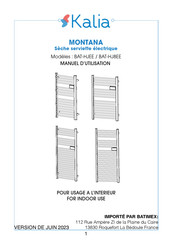 Kalia MONTANA BAT-HJEE Manuel D'utilisation