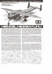 Tamiya HEINKEL HE219A-7 UHU 61057 Mode D'emploi