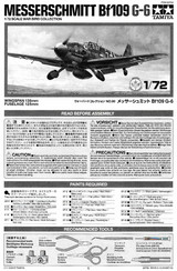 Tamiya MESSERSCHMITT Bf109 G-6 60790 Mode D'emploi