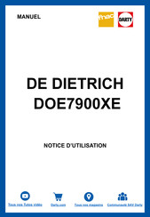 De Dietrich DOE7900XE Manuel De L'utilisateur