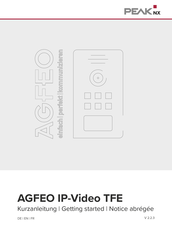 PEAKnx AGFEO IP-Video TFE Notice Abrégée