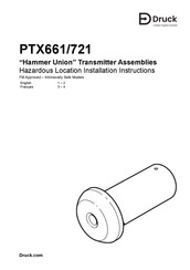 Baker Hughes Druck 721 Instructions D'installation