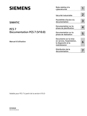 Siemens SIMATIC PCS 7 Manuel D'utilisation