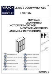 VIPACK FURNITURE LEKL1314 Notice De Montage