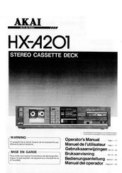 Akai HX-A201 Manuel De L'utilisateur