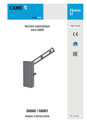 CAME G 6000 Manuel D'installation