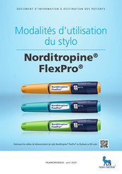 Novo Nordisk Norditropine FlexPro Manuel D'utilisation