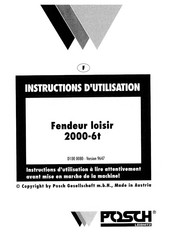 Posch Leibnitz 2000-6t Instructions D'utilisation