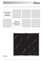 FAURE FVT 64 F Informations Pour Les Utilisateurs