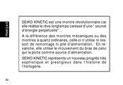 Seiko KINETIC 3M22 Mode D'emploi