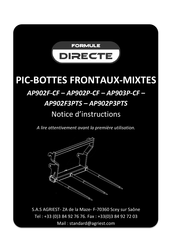 Formule Directe AP902P3PTS Notice D'instructions