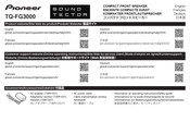 Pioneer SOUND TECTOR TQ-FG3000 Mode D'emploi