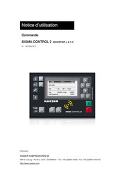 Sigma CONTROL 2 Notice D'utilisation