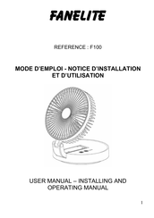 Fanelite F100 Mode D'emploi