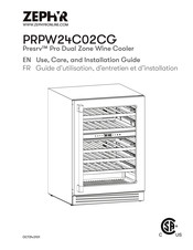 Zephyr Presrv PRPW24C02CG Guide D'utilisation, D'entretien Et D'installation