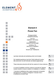 Element4 Power Fan Instructions D'installation