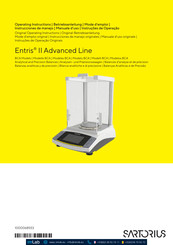 Sartorius Entris II Advanced Line Mode D'emploi