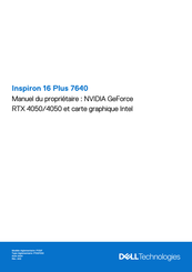 Dell Inspiron 16 Plus 7640 Manuel Du Propriétaire