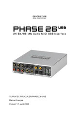 TerraTec PHASE 26 USB Manuel