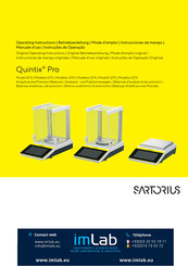 Sartorius Quintix Pro QTX Mode D'emploi