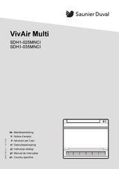 Saunier Duval VivAir Multi SDH1-025MNCI Notice D'emploi