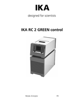 IKA RC 2 GREEN control Mode D'emploi