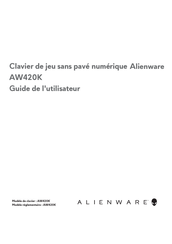 Dell Alienware AW420K Guide De L'utilisateur