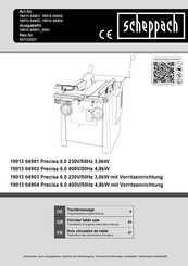 Scheppach 19013 04903 Traduction Des Instructions D'origine