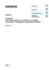 Siemens PROFINET 315-2 PN/DP Mise En Route