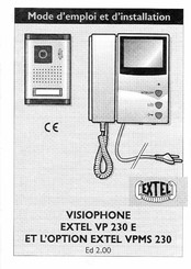 Extel VP 230 E Mode D'emploi Et D'installation