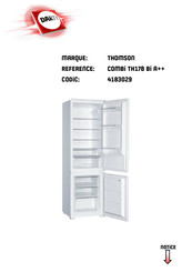 THOMSON COMBI TH 178 BI A++ Notice D'utilisation