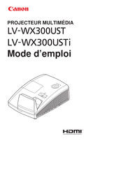 Canon LV-WX300UST Mode D'emploi