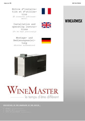 Wine Master WINEARM15X Notice D'installation Et D'utilisation