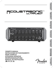 Fender Acoustasonic Ultralight Mode D'emploi