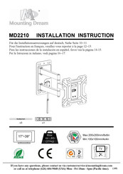 Mounting Dream MD2210 Instructions D'installation