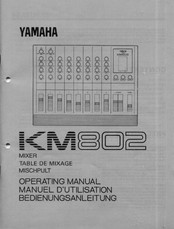 Yamaha KM802 Manuel D'utilisation