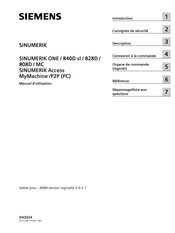 Siemens SINUMERIK MC Manuel D'utilisation