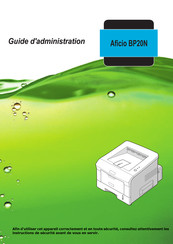 Ricoh Aficio BP20N Guide D'administration