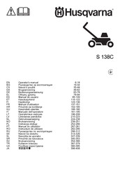 Husqvarna S 138C Manuel D'utilisation