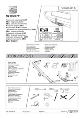 Seat 5F0.803.881.D Notice De Montage