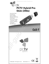 PCTV Systems 340e Guide Rapide