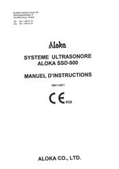 Aloka SSD-900 Manuel D'instructions