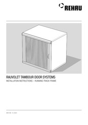 Rehau RAUVOLET TAMBOUR DOOR SYSTEMS Instructions D'installation