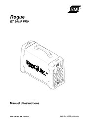 ESAB Rogue ET 201iP PRO Manuel D'instructions