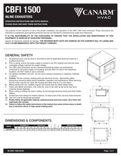 Canarm CBF1500 Mode D'emploi