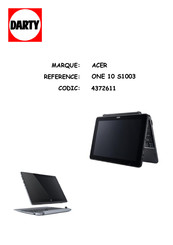 Acer One 10 S1003 Manuel D'utilisation