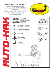 AUTO-HAK SA01V Instructions De Montage