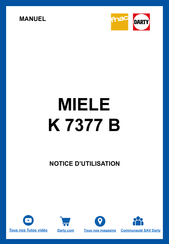 Miele K 7377 Serie Mode D'emploi