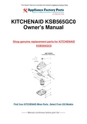 KitchenAid KB565 Instructions Et Recettes